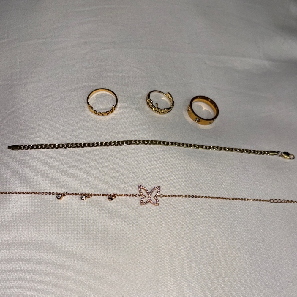 Gold and Rose Gold Jewelry Set